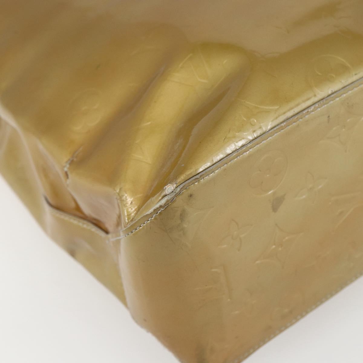 LOUIS VUITTON Monogram Vernis Reade MM Hand Bag Gris M91142 LV Auth ka687