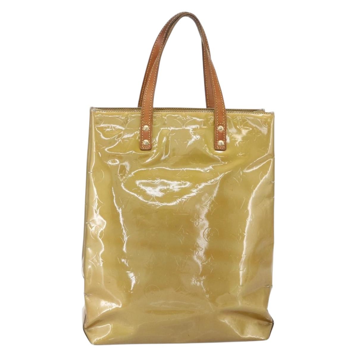 LOUIS VUITTON Monogram Vernis Reade MM Hand Bag Gris M91142 LV Auth ka687