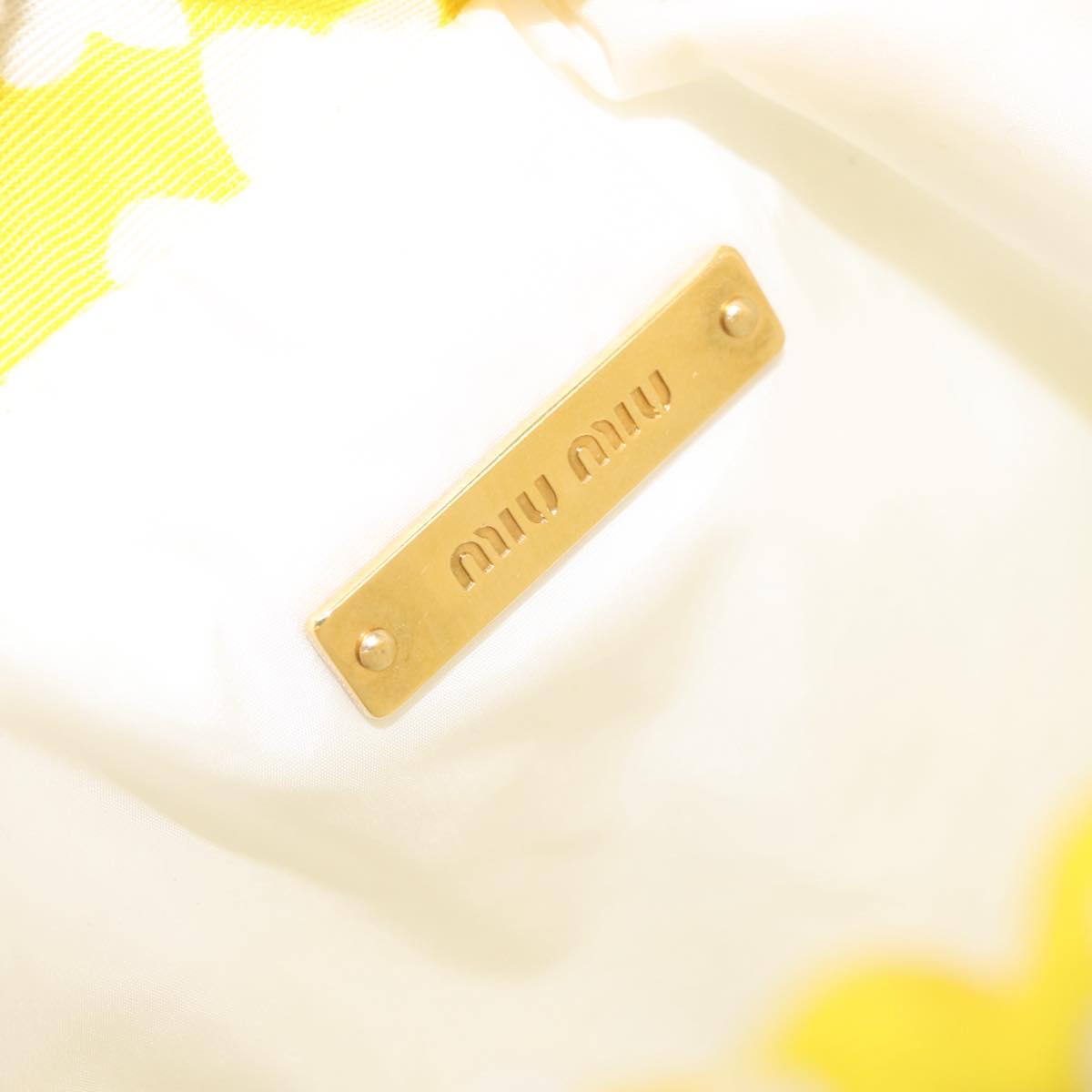 Miu Miu Purse Pouch Nylon Yellow Auth ka6874A