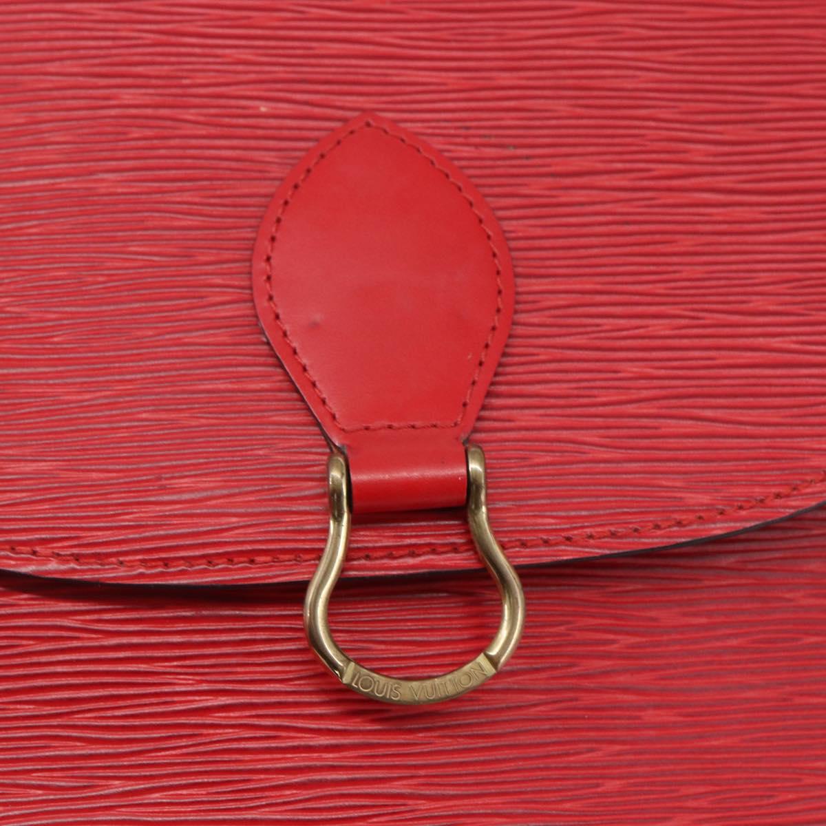 LOUIS VUITTON Epi Saint Cloud GM Shoulder Bag Red M52197 LV Auth ka688