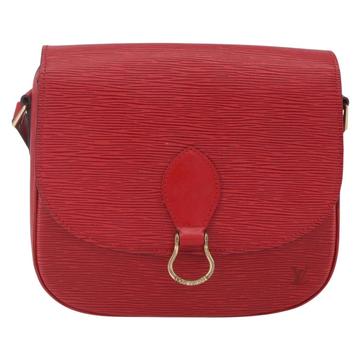 LOUIS VUITTON Epi Saint Cloud GM Shoulder Bag Red M52197 LV Auth ka688