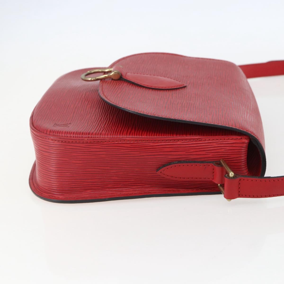 LOUIS VUITTON Epi Saint Cloud GM Shoulder Bag Red M52197 LV Auth ka688