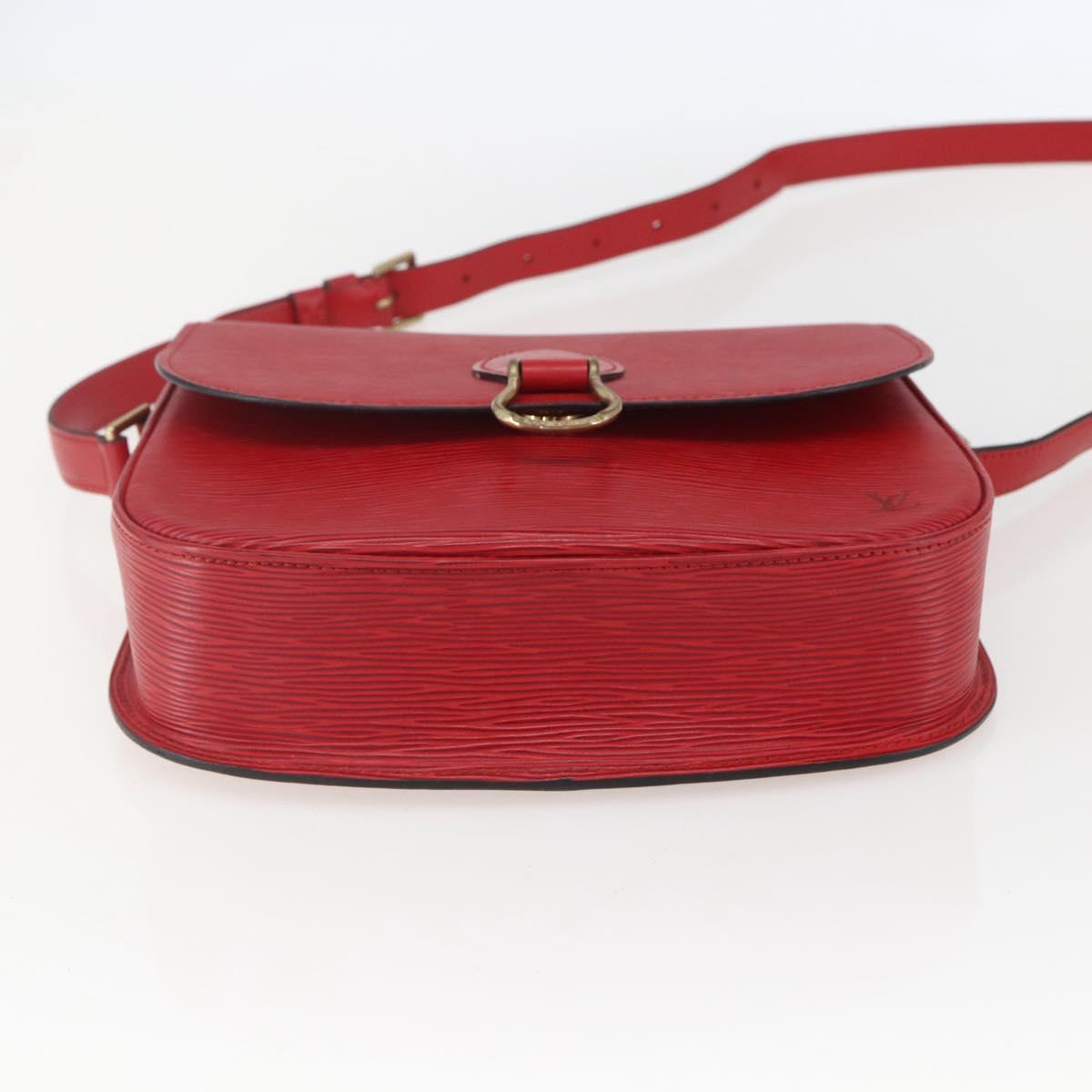 LOUIS VUITTON Epi Saint Cloud GM Shoulder Bag Red M52197 LV Auth ka688