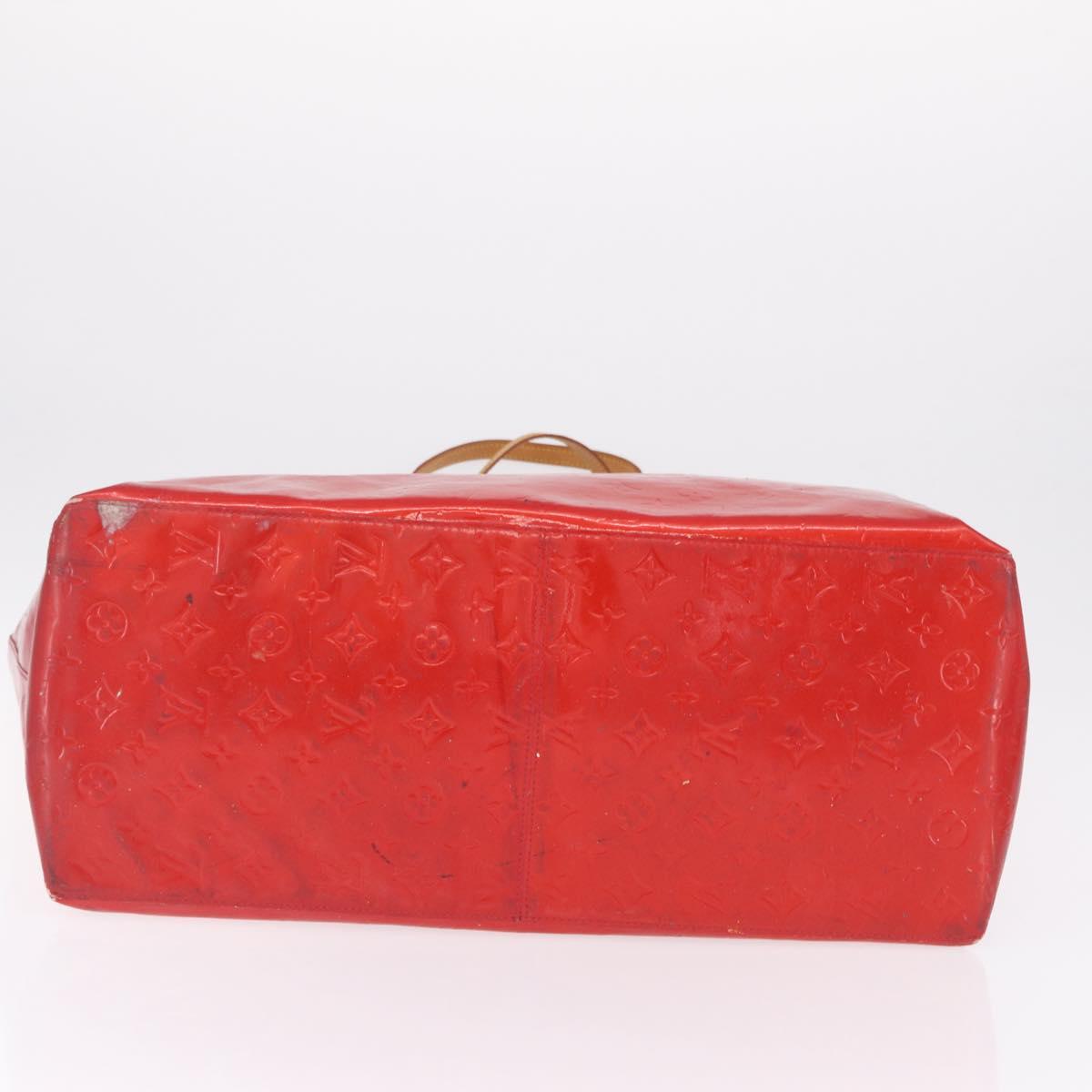 LOUIS VUITTON Monogram Vernis Reade GM Tote Bag Red M91084 LV Auth ka6881