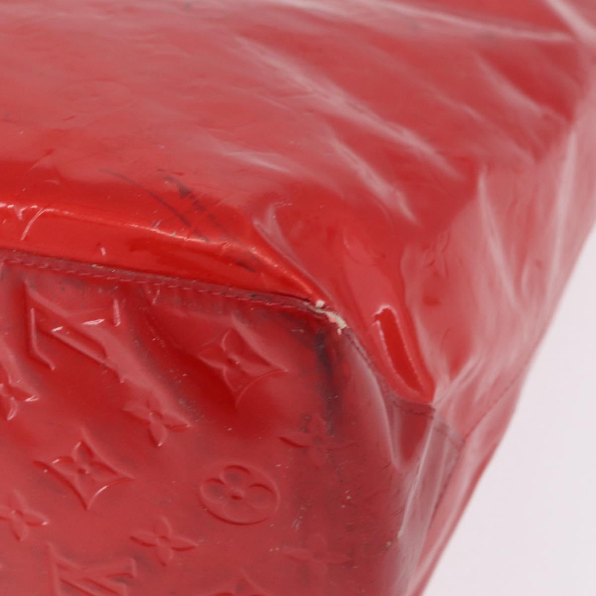 LOUIS VUITTON Monogram Vernis Reade GM Tote Bag Red M91084 LV Auth ka6881