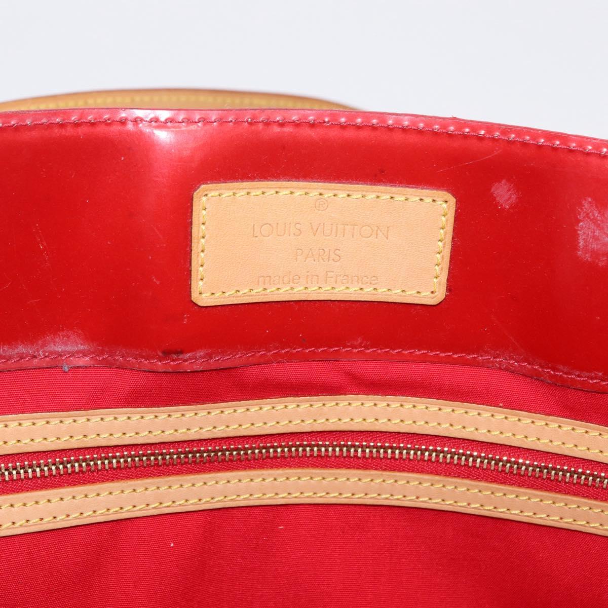 LOUIS VUITTON Monogram Vernis Reade GM Tote Bag Red M91084 LV Auth ka6881