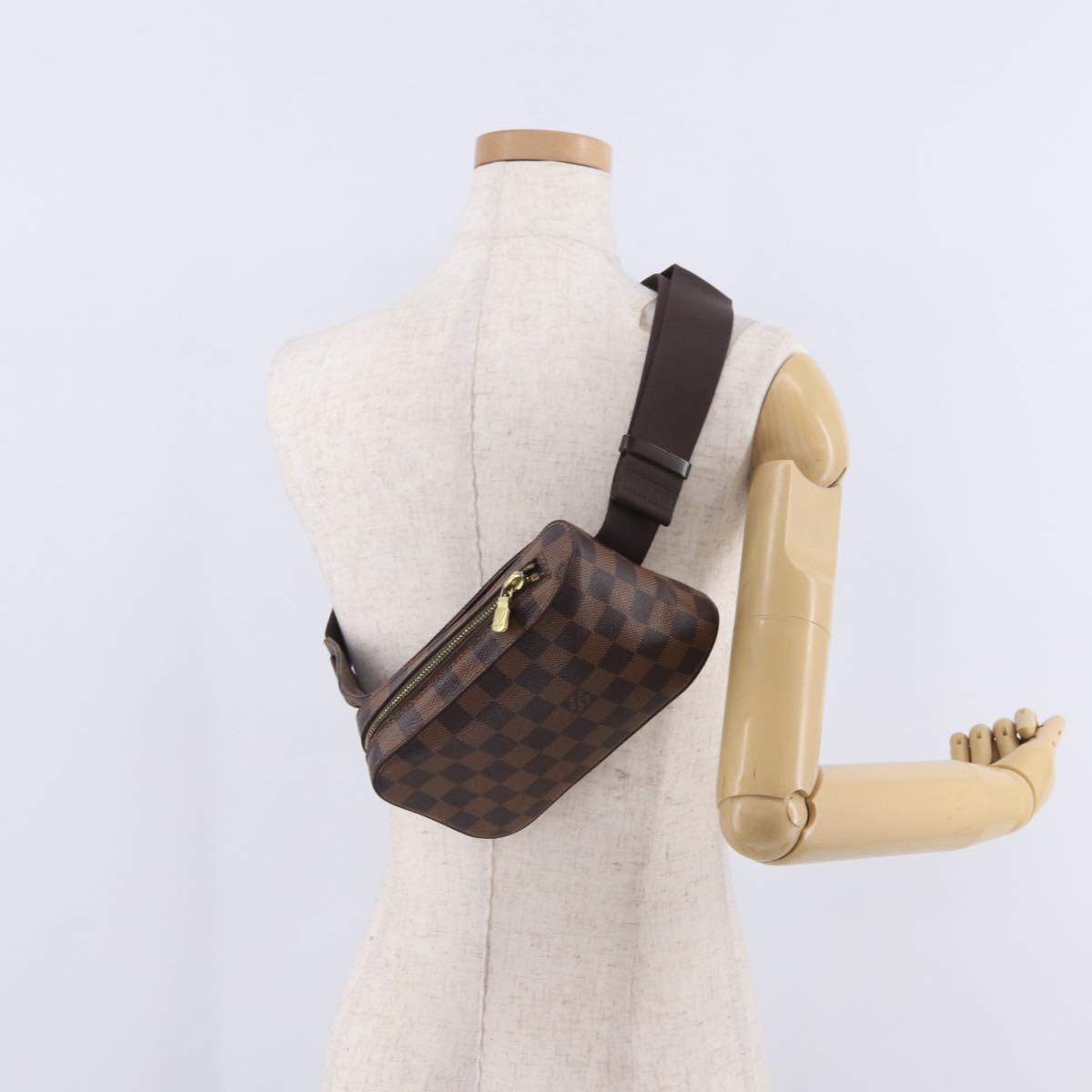 LOUIS VUITTON Damier Ebene Geronimos Shoulder Bag N51994 LV Auth ka6885