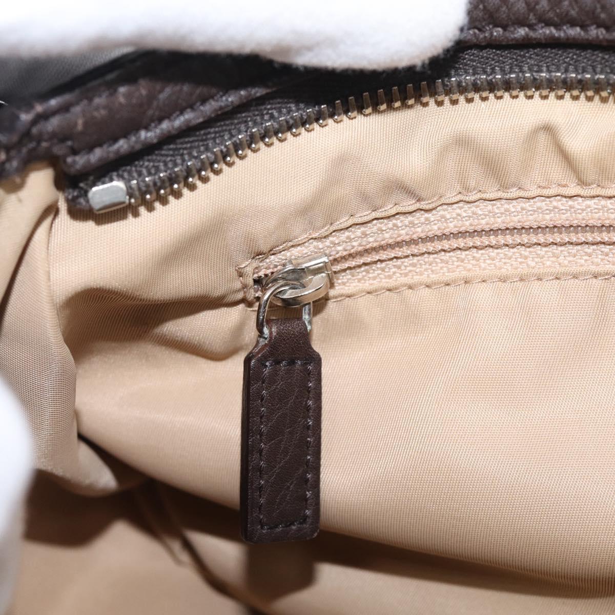 Christian Dior Trotter Canvas Street Chic Shoulder Bag Beige Silver Auth ka6893V