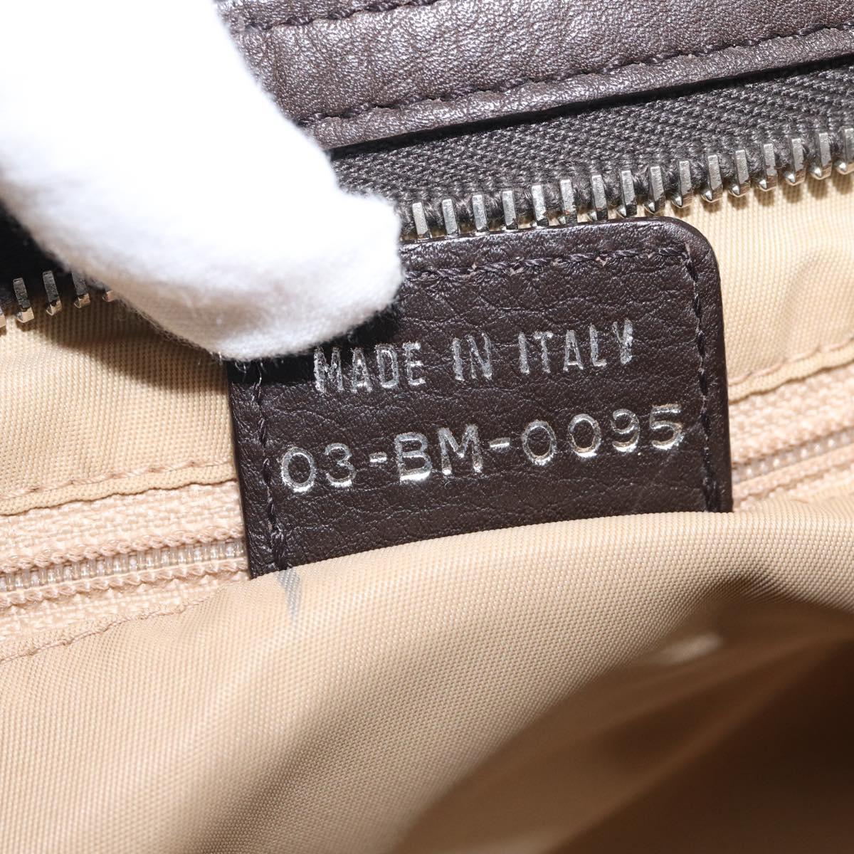 Christian Dior Trotter Canvas Street Chic Shoulder Bag Beige Silver Auth ka6893V