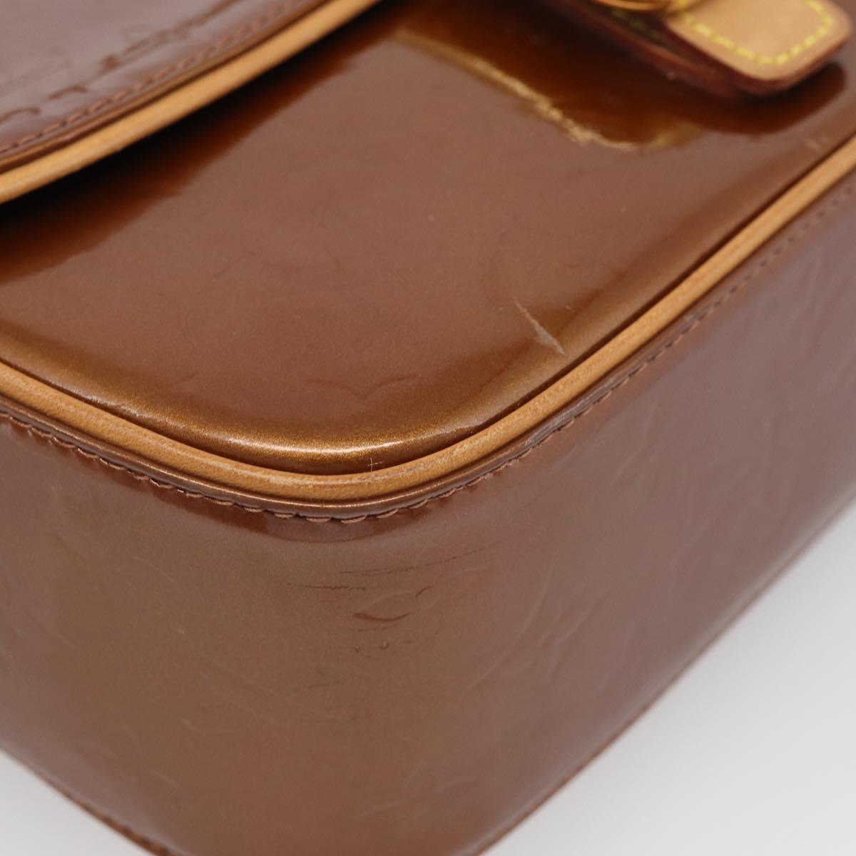LOUIS VUITTON Monogram Vernis Christie GM Bag Bronze M91107 LV Auth ka6896A