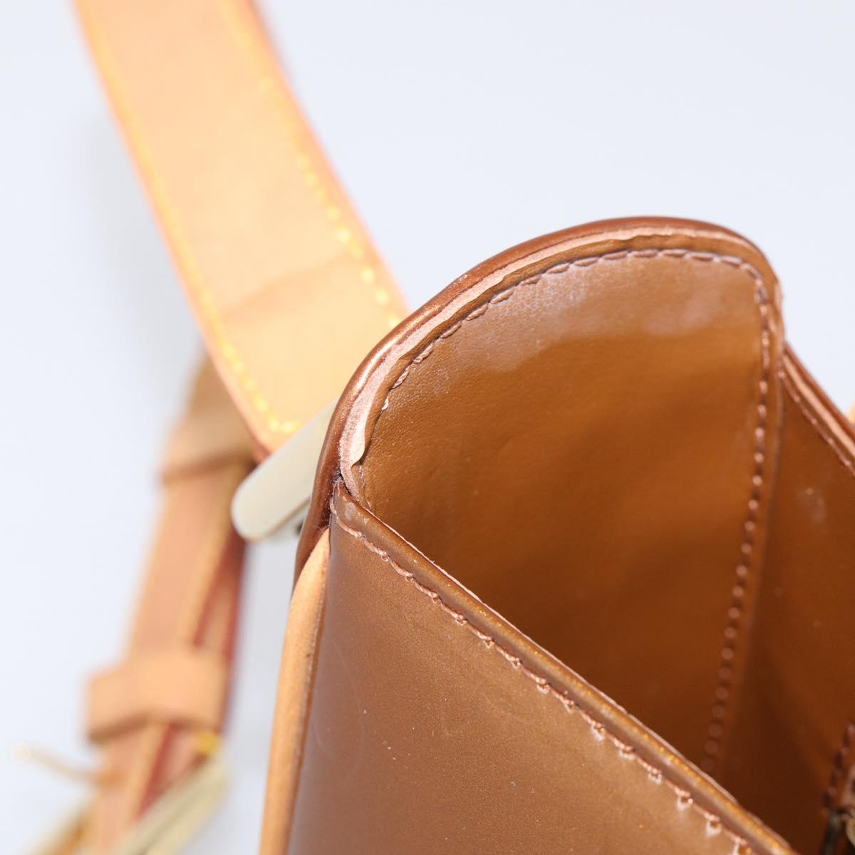 LOUIS VUITTON Monogram Vernis Christie GM Bag Bronze M91107 LV Auth ka6896A