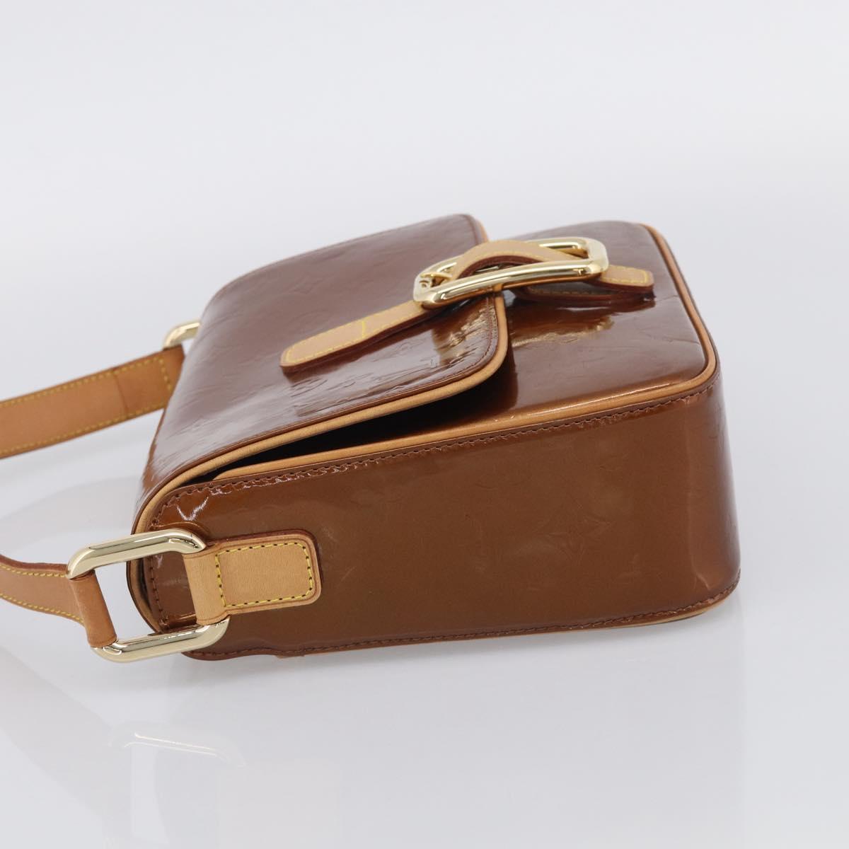 LOUIS VUITTON Monogram Vernis Christie GM Bag Bronze M91107 LV Auth ka6896A