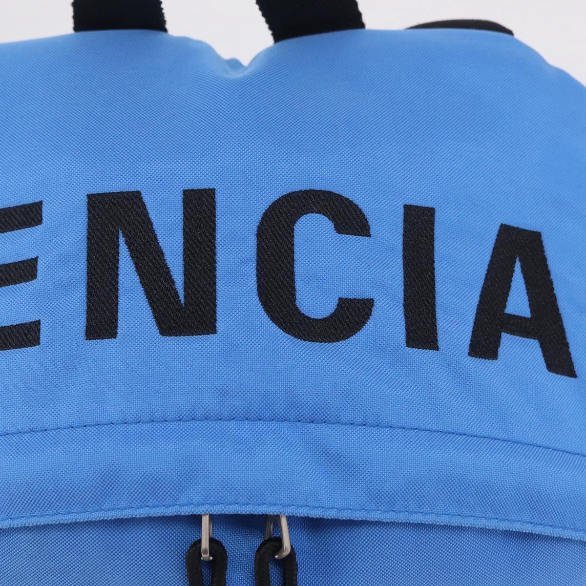 Balenciaga Backpack Canvas Blue Silver 507480 Auth ka6902A