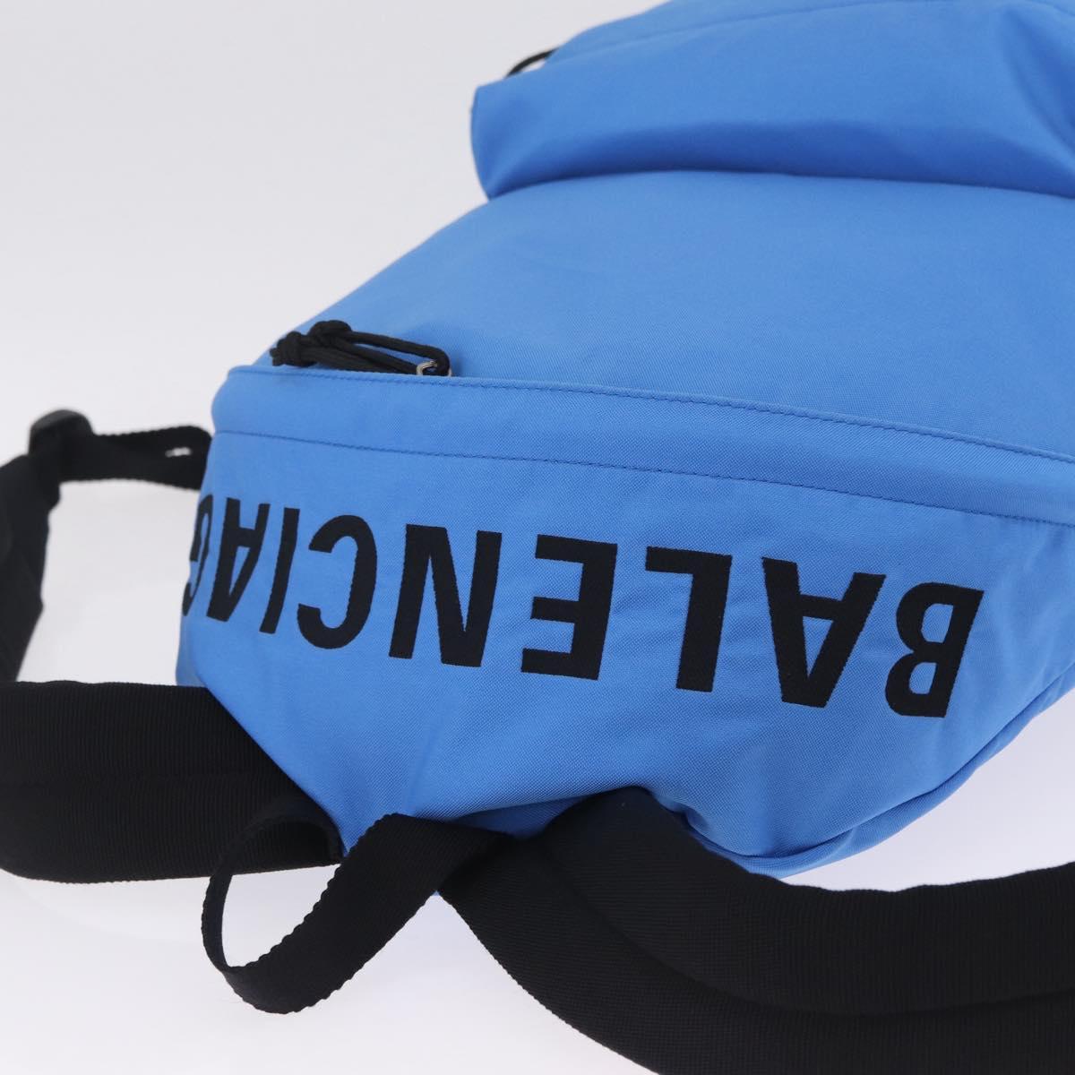 Balenciaga Backpack Canvas Blue Silver 507480 Auth ka6902A