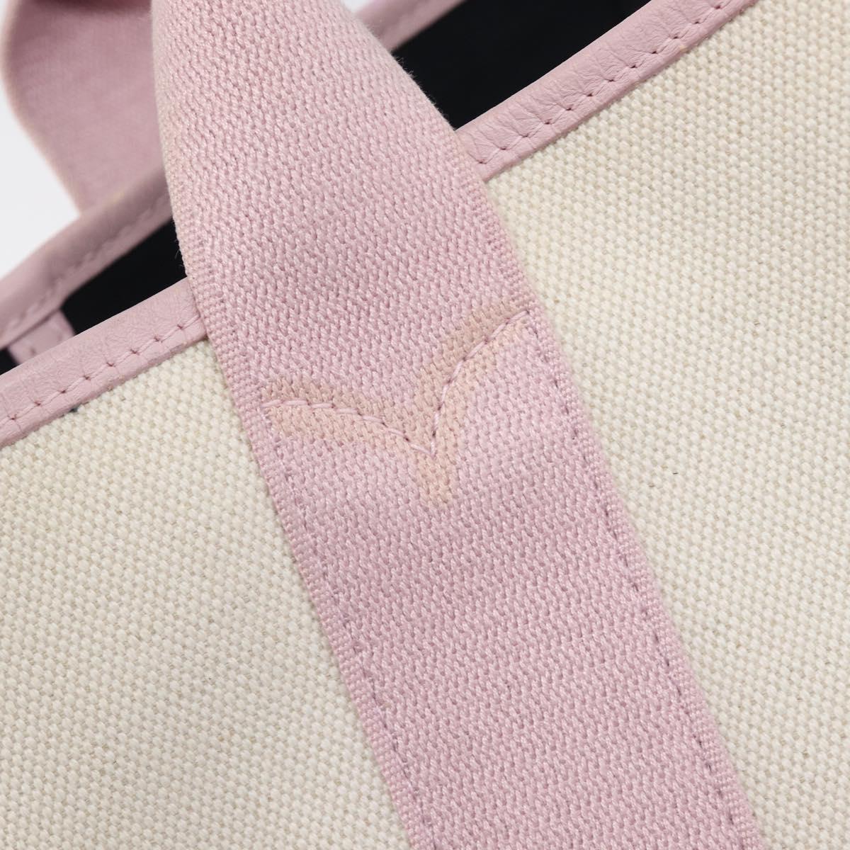Balenciaga Navy Cabas Hand Bag Canvas Pink Silver 339933 Auth ka6905A