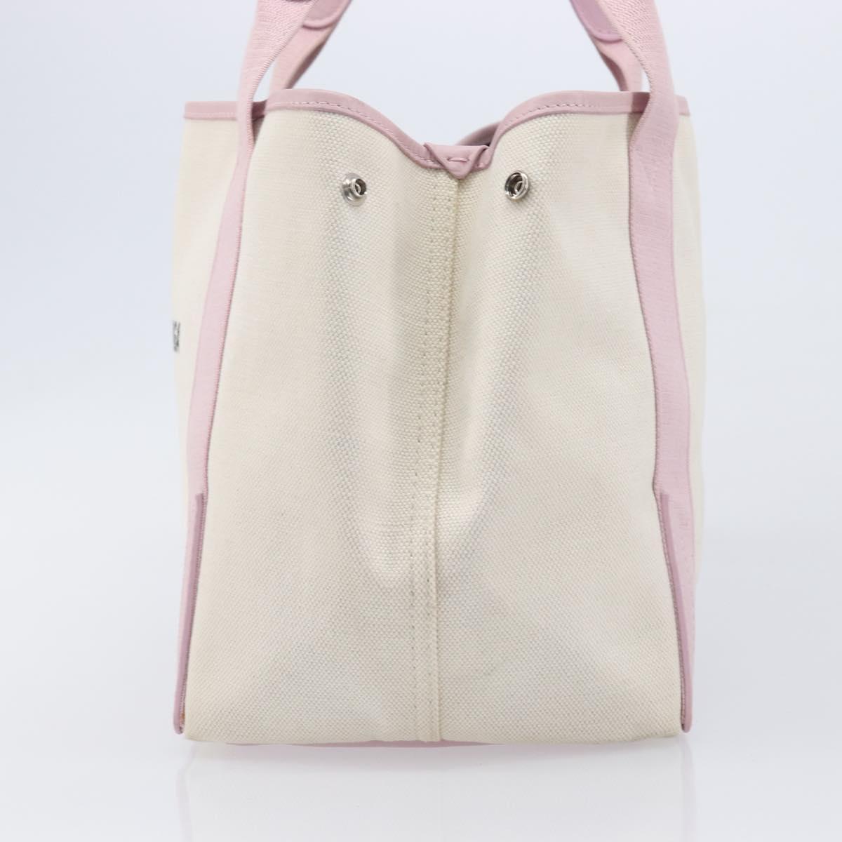 Balenciaga Navy Cabas Hand Bag Canvas Pink Silver 339933 Auth ka6905A