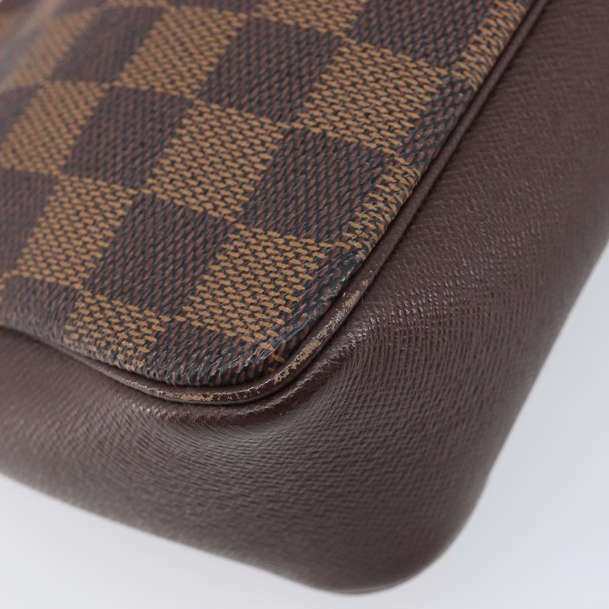 LOUIS VUITTON Damier Ebene Trousse Makeup Pouch N51982 LV Auth ka6907