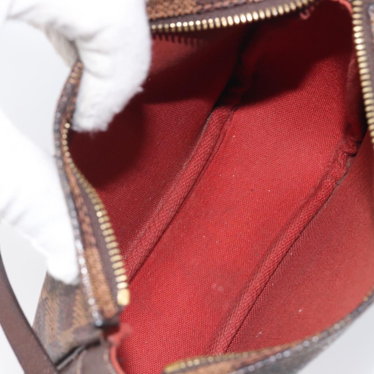 LOUIS VUITTON Damier Ebene Trousse Makeup Pouch N51982 LV Auth ka6907