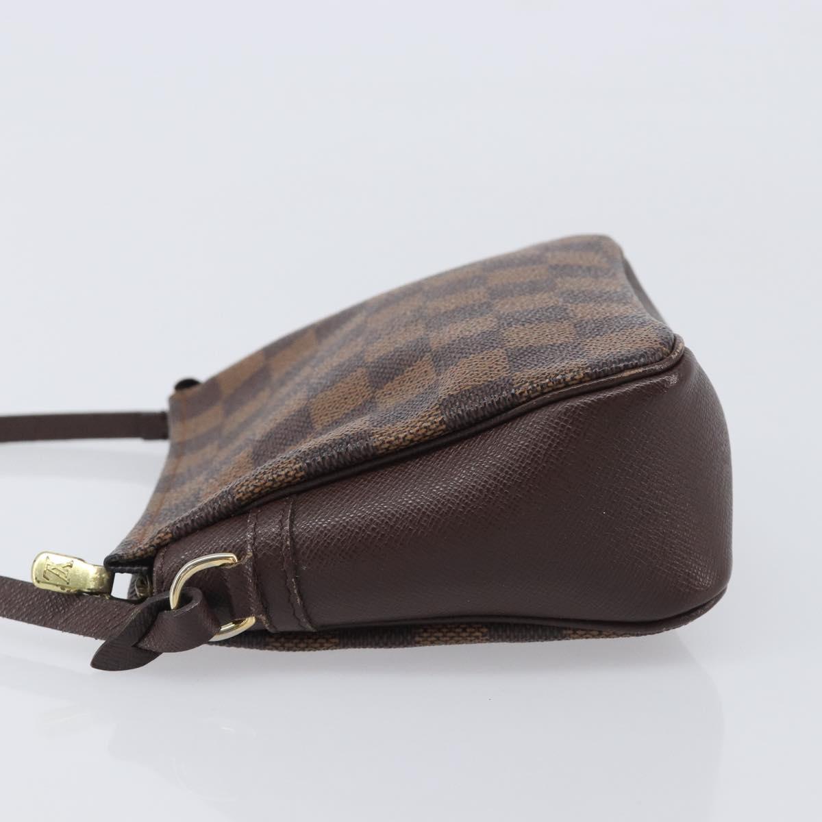 LOUIS VUITTON Damier Ebene Trousse Makeup Pouch N51982 LV Auth ka6907