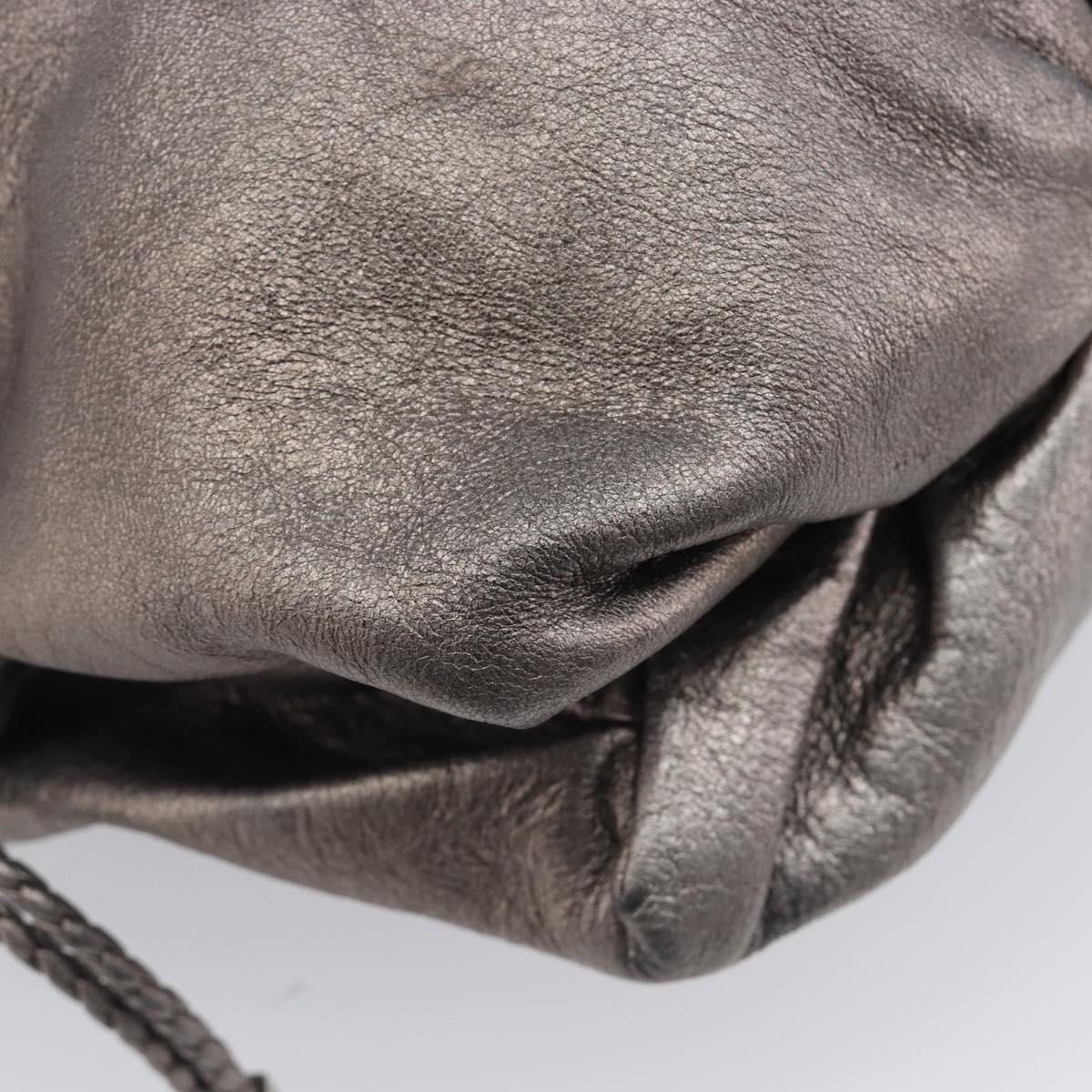 Salvatore Ferragamo Hand Bag Leather Bronze Auth ka6910
