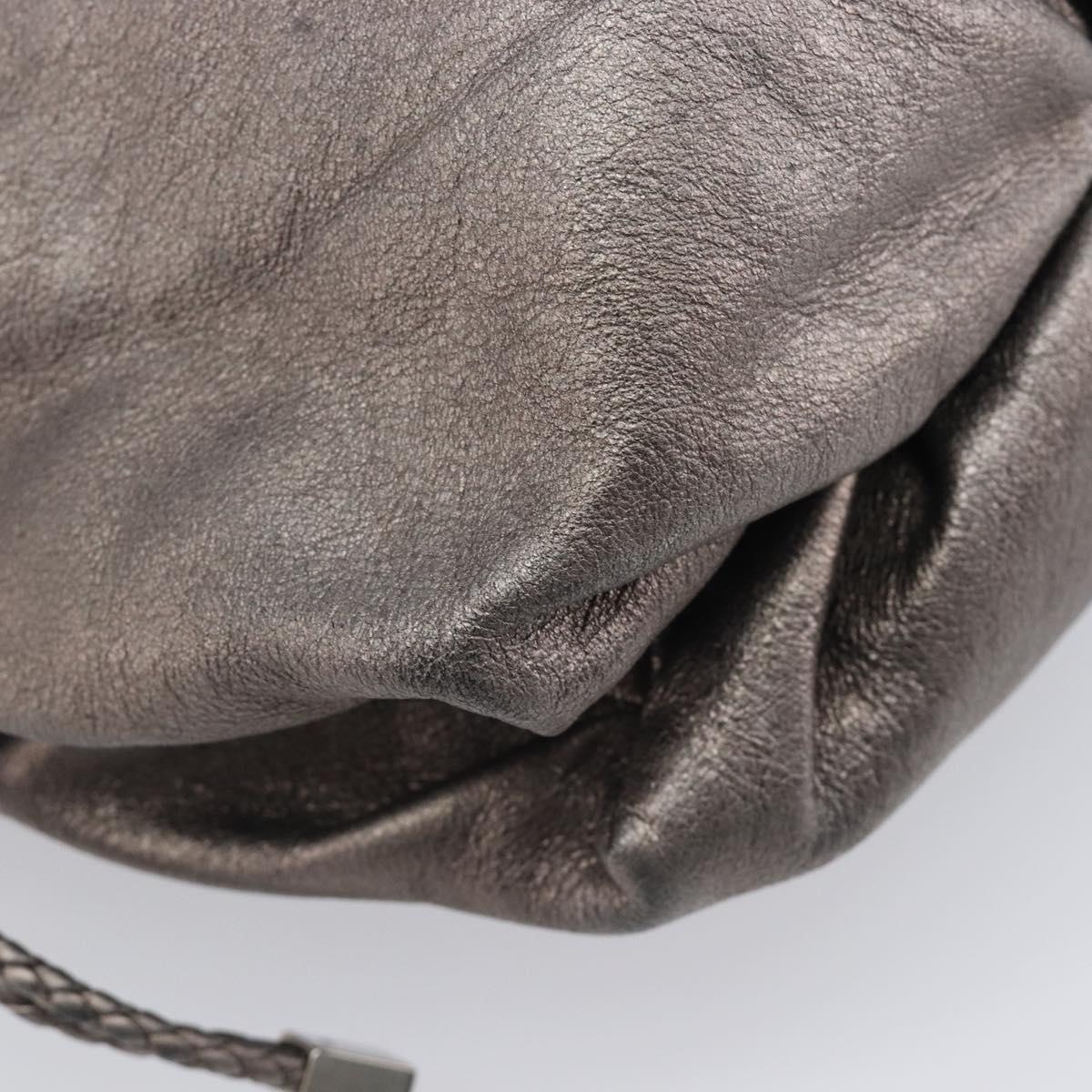 Salvatore Ferragamo Hand Bag Leather Bronze Auth ka6910