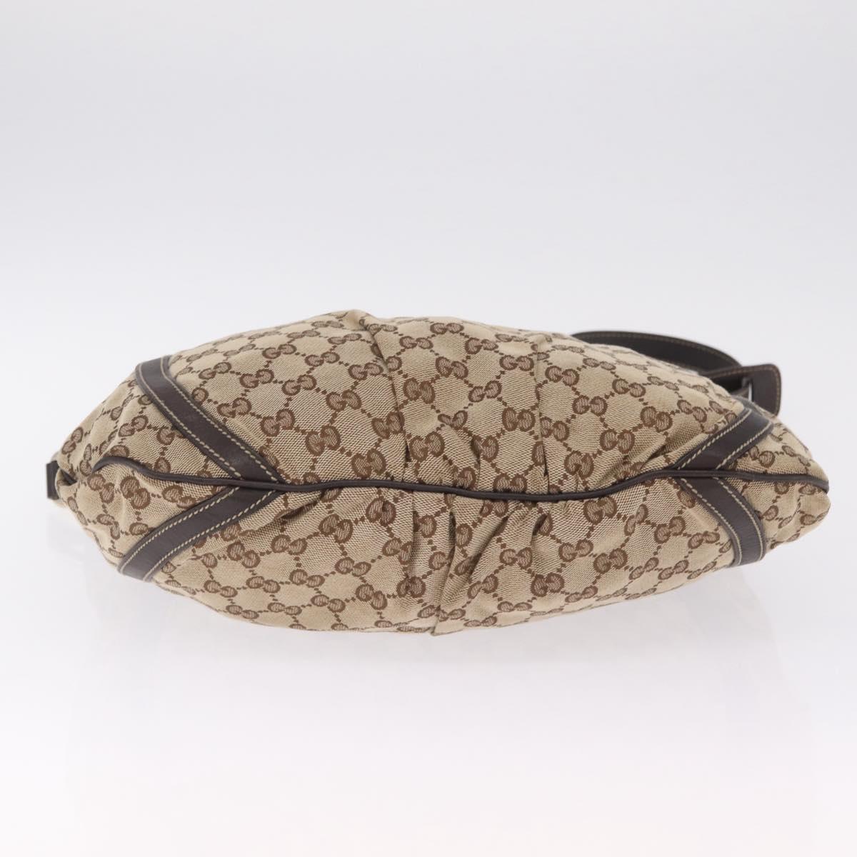 GUCCI GG Canvas Abbey Shoulder Bag Beige Gold 204940 Auth ka6911A
