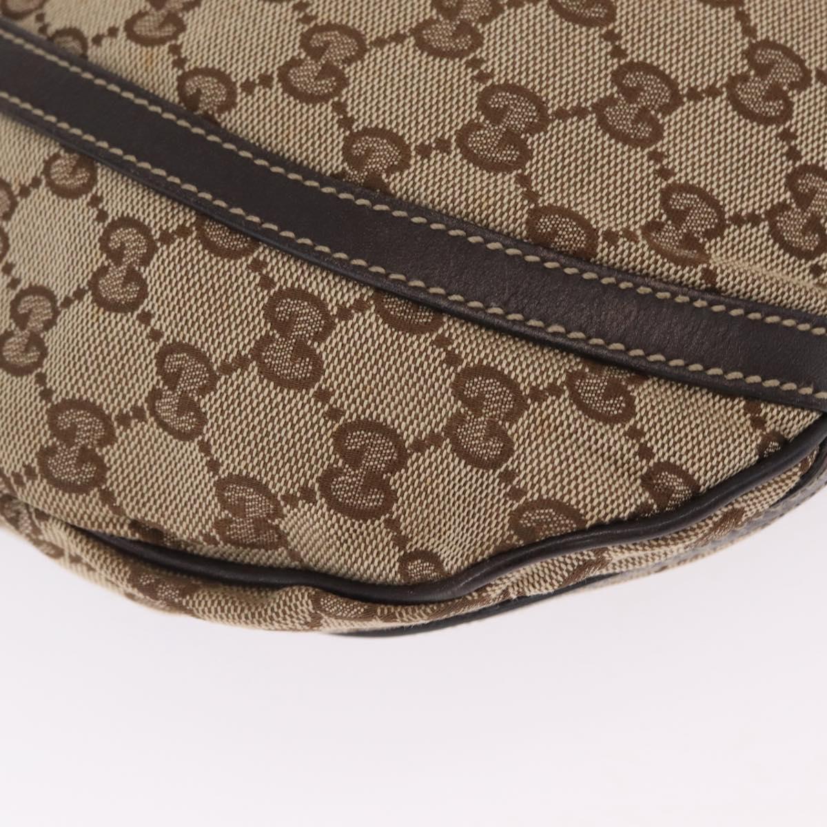 GUCCI GG Canvas Abbey Shoulder Bag Beige Gold 204940 Auth ka6911A
