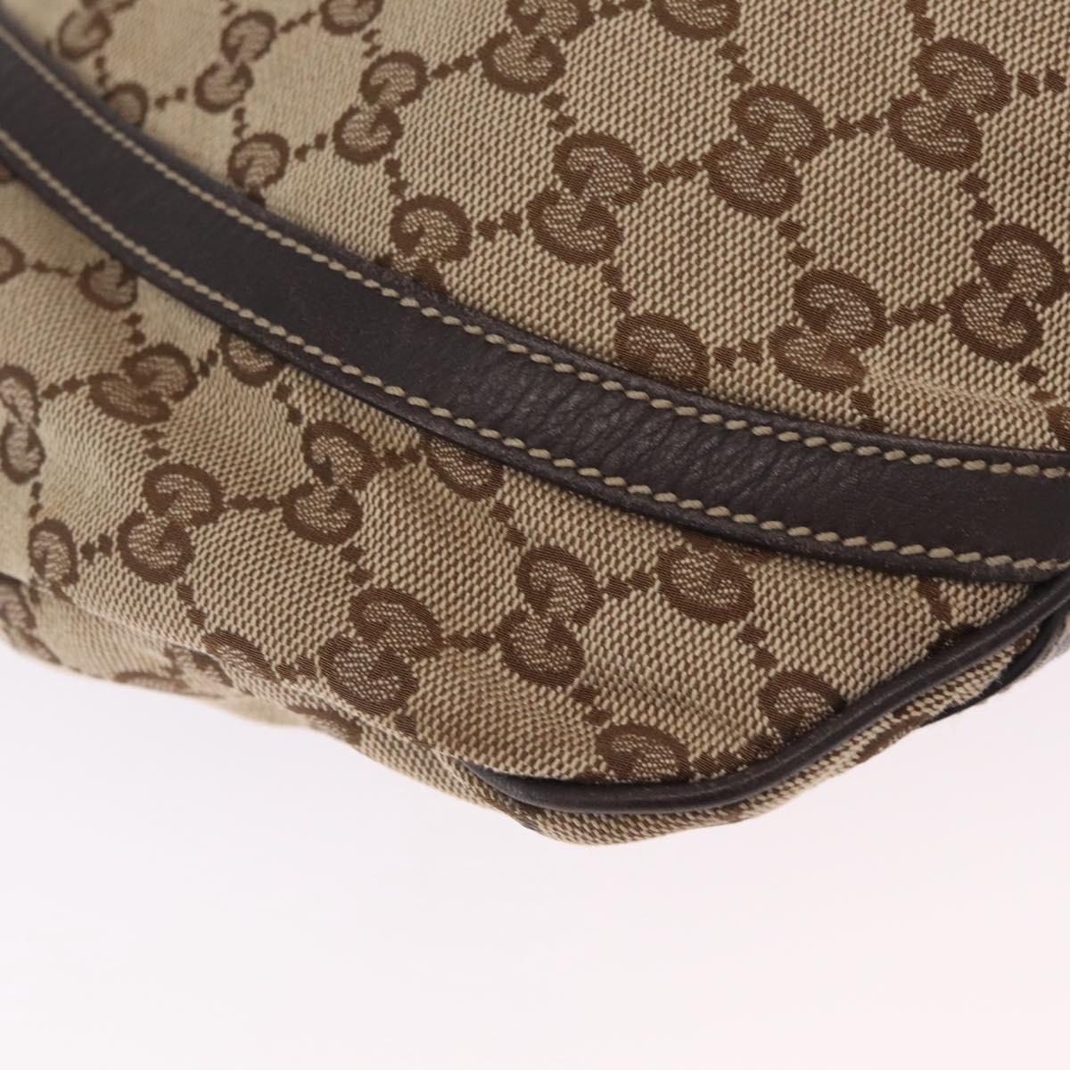 GUCCI GG Canvas Abbey Shoulder Bag Beige Gold 204940 Auth ka6911A