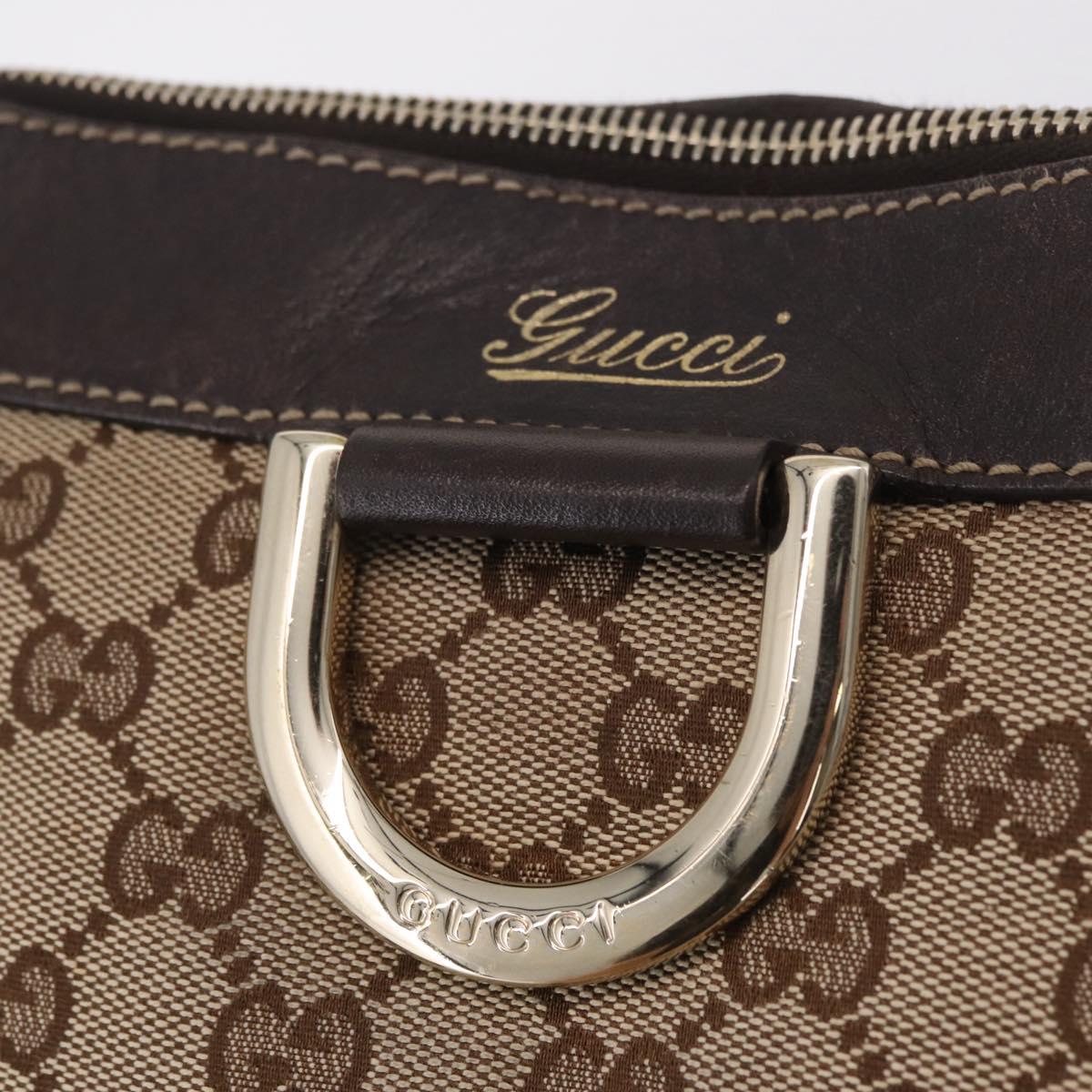 GUCCI GG Canvas Abbey Shoulder Bag Beige Gold 204940 Auth ka6911A