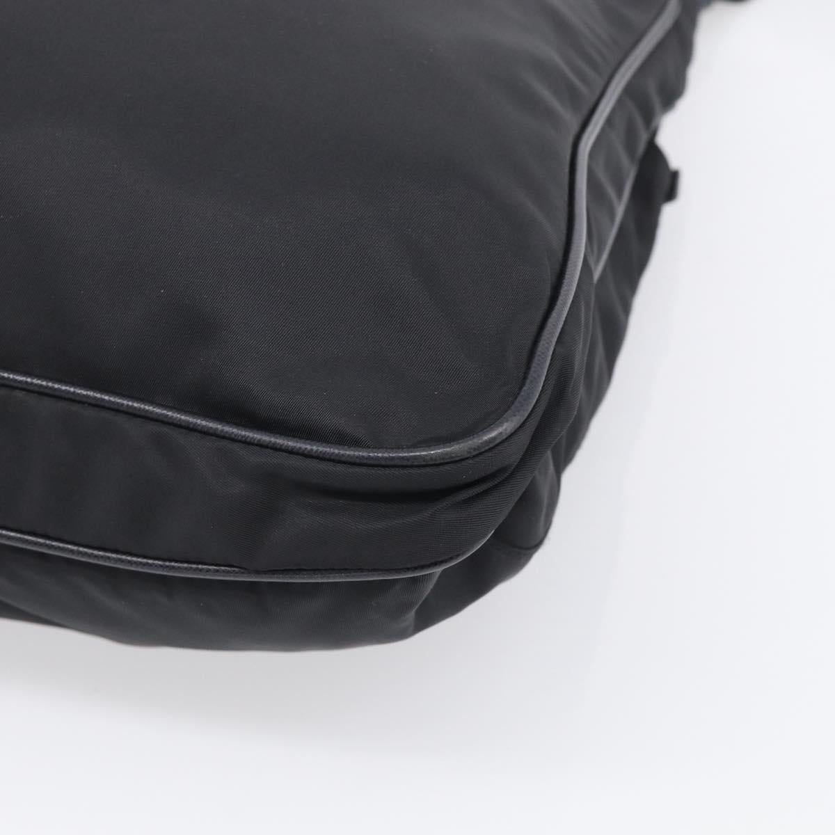 PRADA Shoulder Bag Nylon Black Silver Auth ka6912