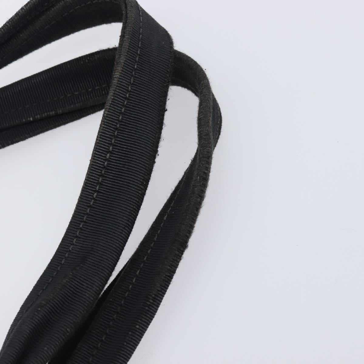 Salvatore Ferragamo Vara Ribbon Hand Bag Leather Black Gold Auth ka6913
