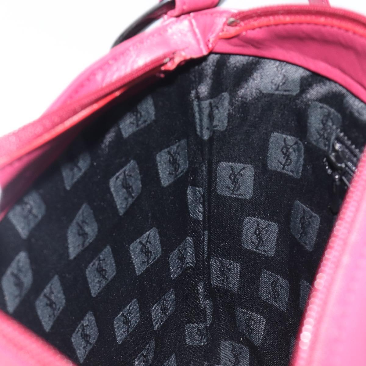 Saint Laurent Shoulder Bag Leather Bordeaux Auth ka6915A