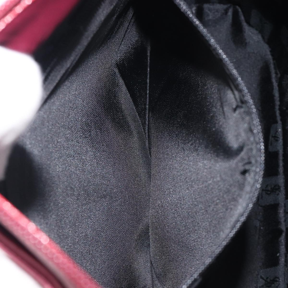 Saint Laurent Shoulder Bag Leather Bordeaux Auth ka6915A