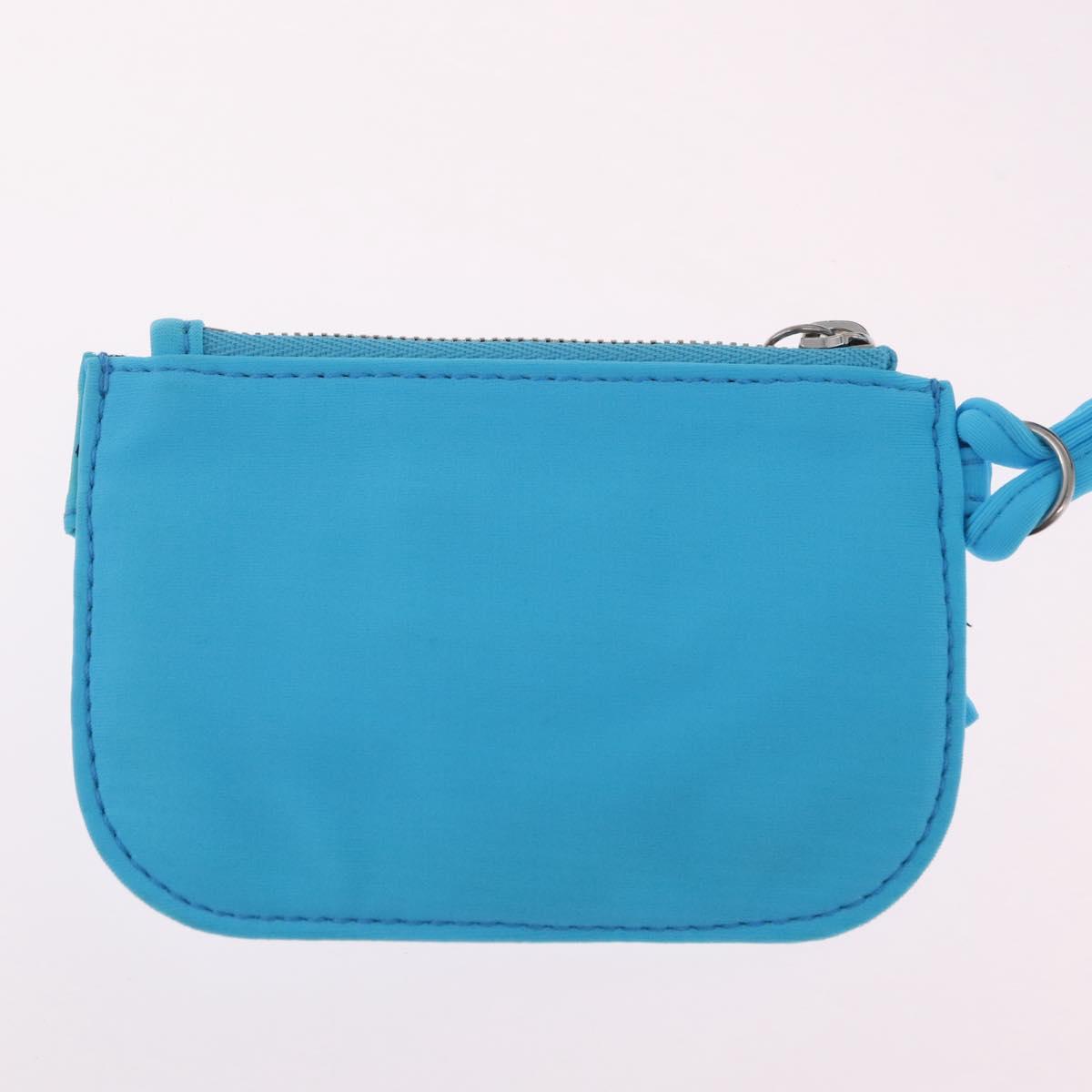 Balenciaga Luka Goal Shoulder Bag Nylon Light Blue Silver 671309 Auth ka6918M
