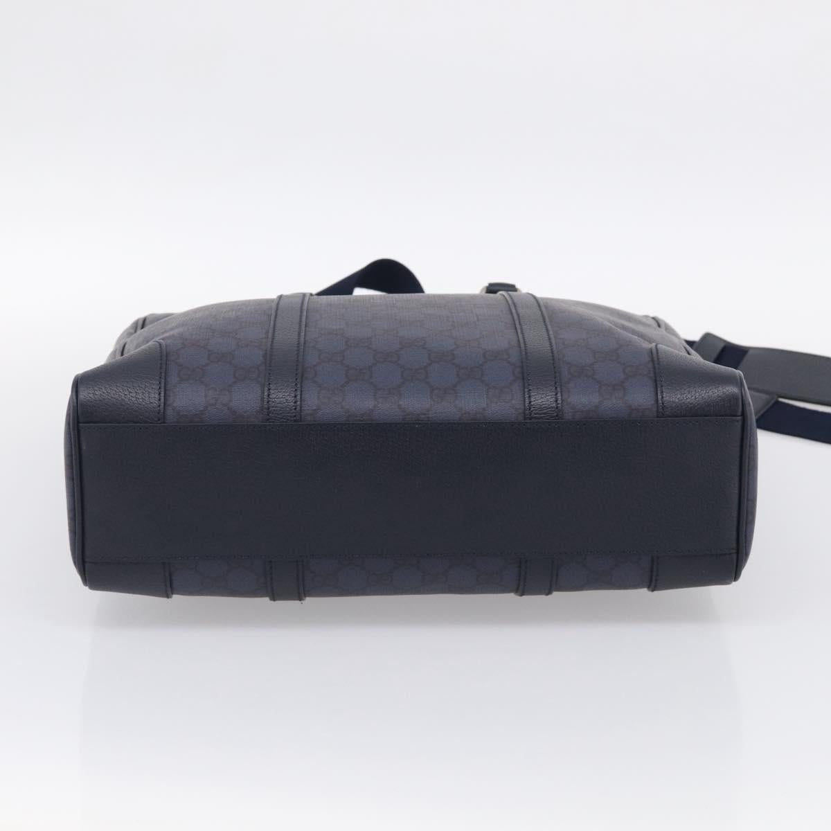 GUCCI GG Supreme GG Marmont Ophidia Bag PVC 2way Navy 763316 Auth ka6929SAV