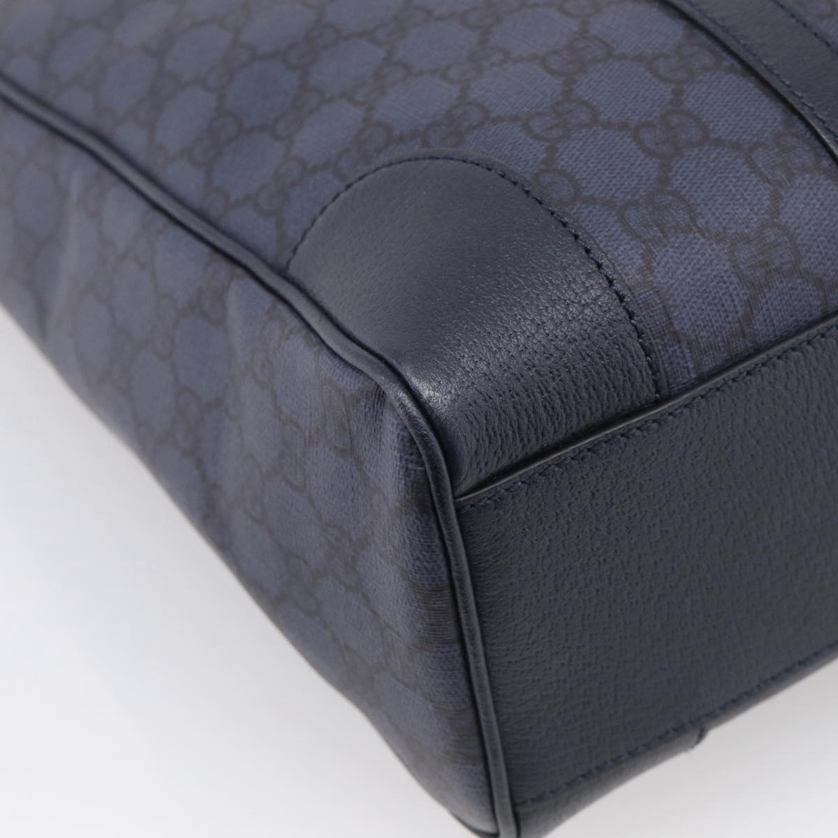 GUCCI GG Supreme GG Marmont Ophidia Bag PVC 2way Navy 763316 Auth ka6929SAV
