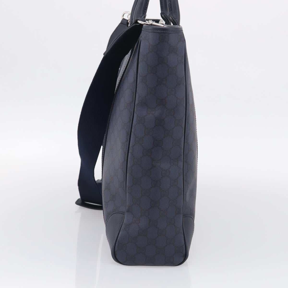 GUCCI GG Supreme GG Marmont Ophidia Bag PVC 2way Navy 763316 Auth ka6929SAV