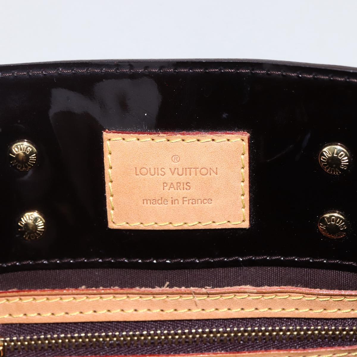 LOUIS VUITTON Monogram Vernis Reade PM Hand Bag Amarante M91993 LV Auth ka693