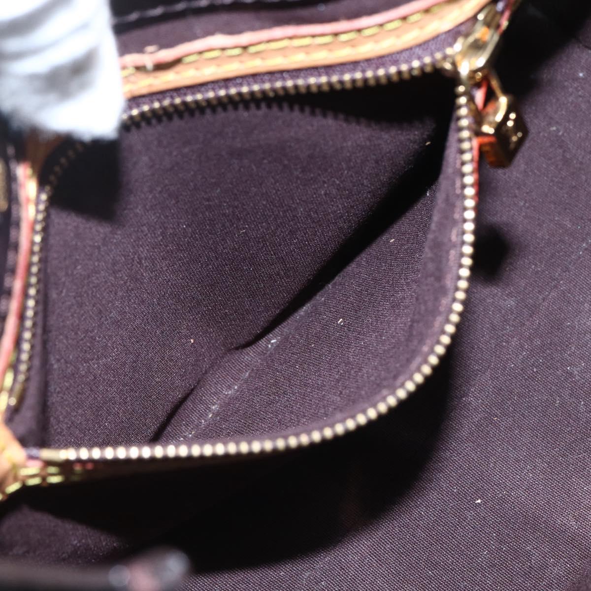 LOUIS VUITTON Monogram Vernis Reade PM Hand Bag Amarante M91993 LV Auth ka693