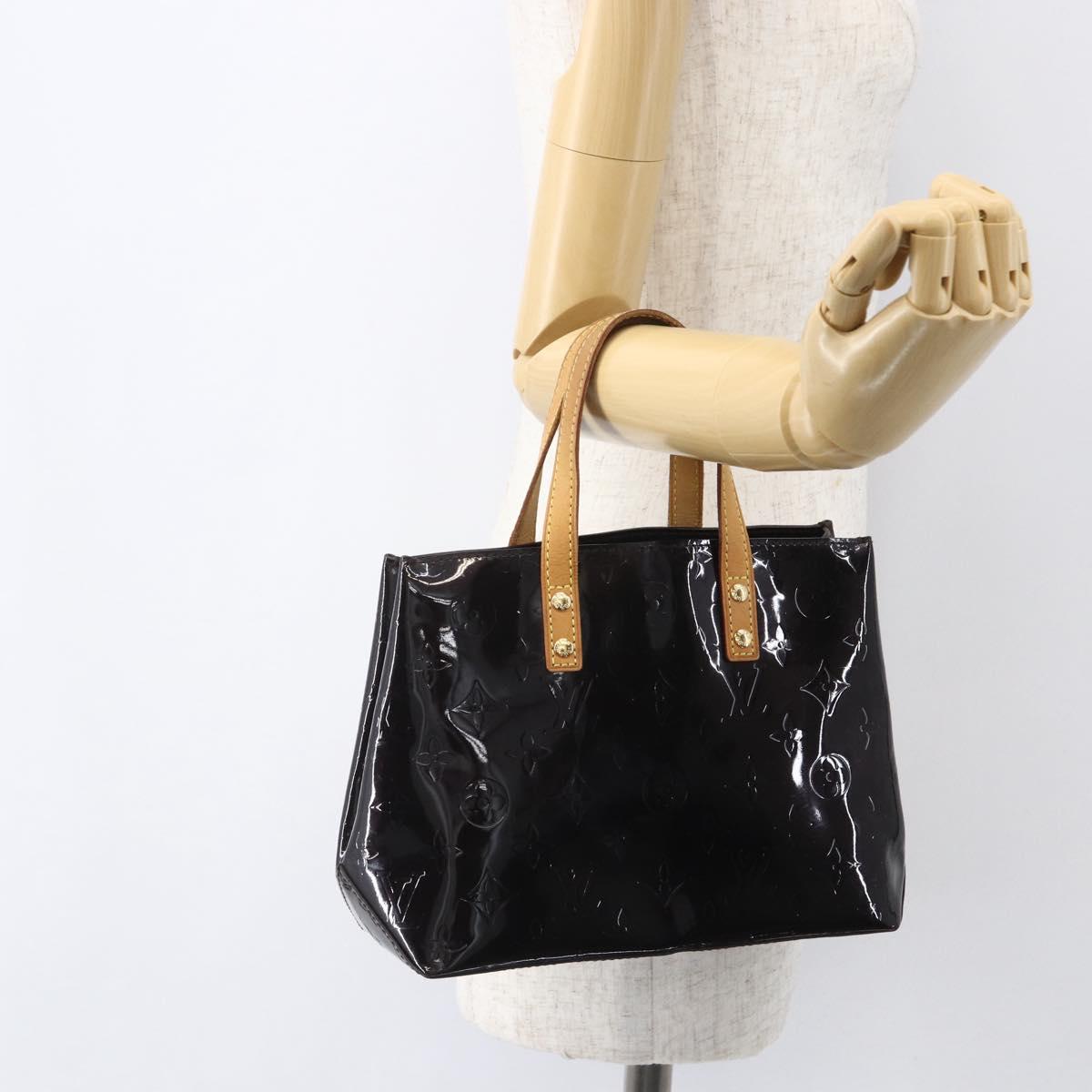 LOUIS VUITTON Monogram Vernis Reade PM Hand Bag Amarante M91993 LV Auth ka693