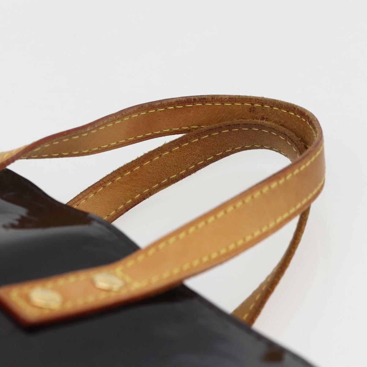 LOUIS VUITTON Monogram Vernis Reade PM Hand Bag Amarante M91993 LV Auth ka693