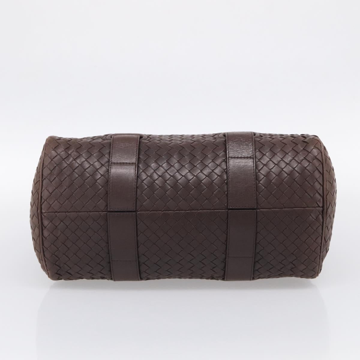 Bottega Veneta INTRECCIATO Hand Bag Leather Brown Gold 115659 Auth ka6935A
