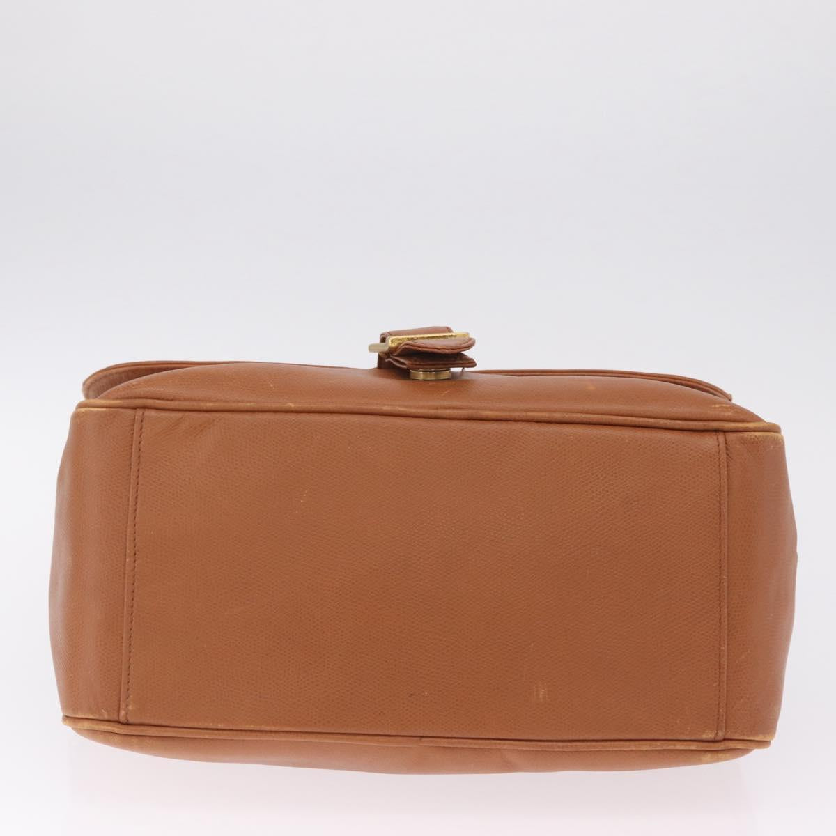 MCM Shoulder Bag Leather Brown Gold Auth ka6936