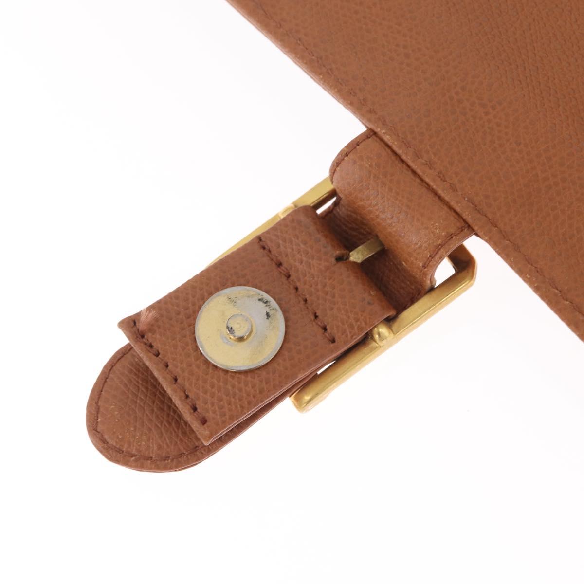 MCM Shoulder Bag Leather Brown Gold Auth ka6936