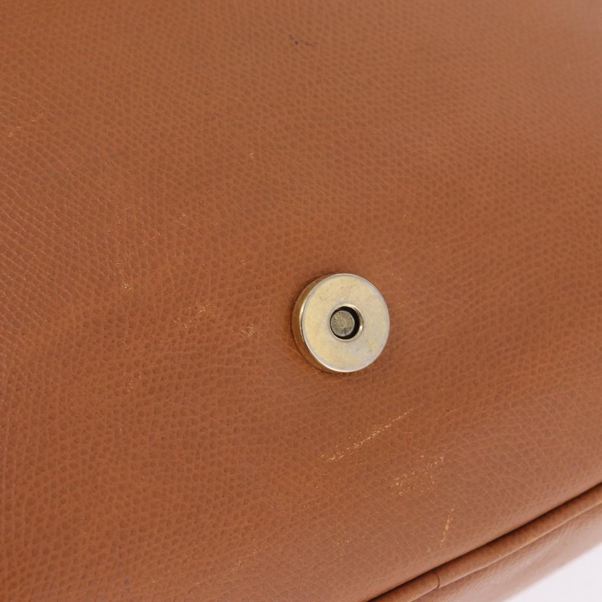 MCM Shoulder Bag Leather Brown Gold Auth ka6936