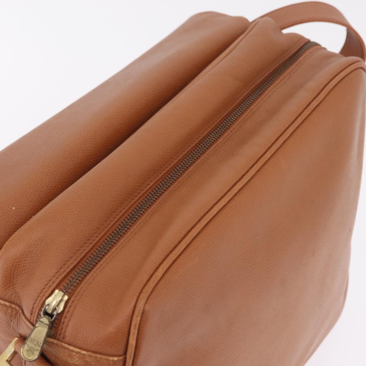 MCM Shoulder Bag Leather Brown Gold Auth ka6936