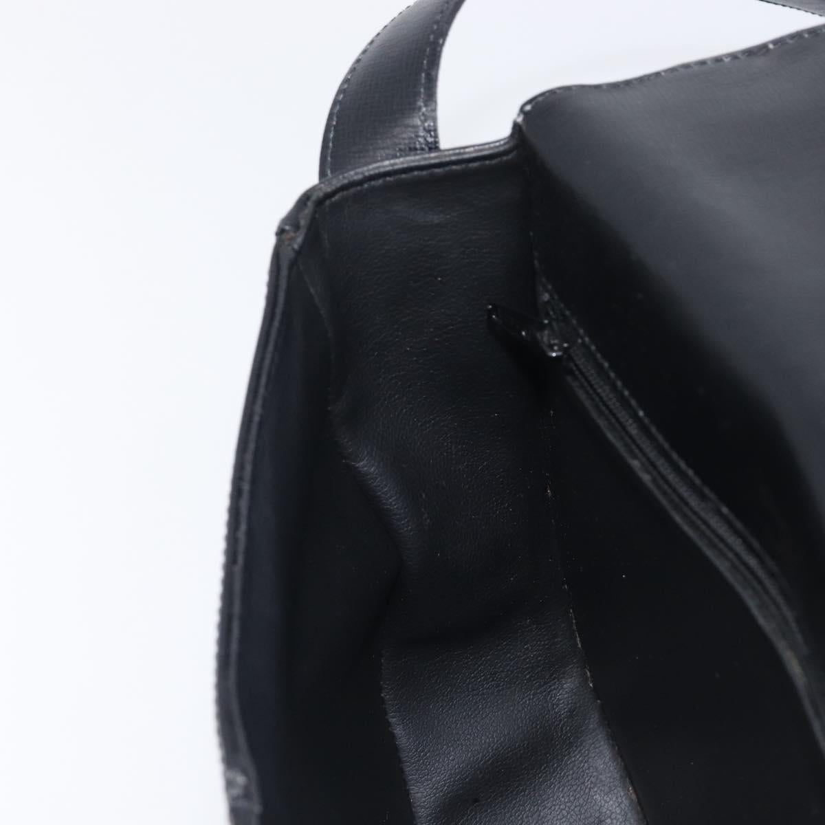 Christian Dior Shoulder Bag Leather Black Gold Auth ka6938