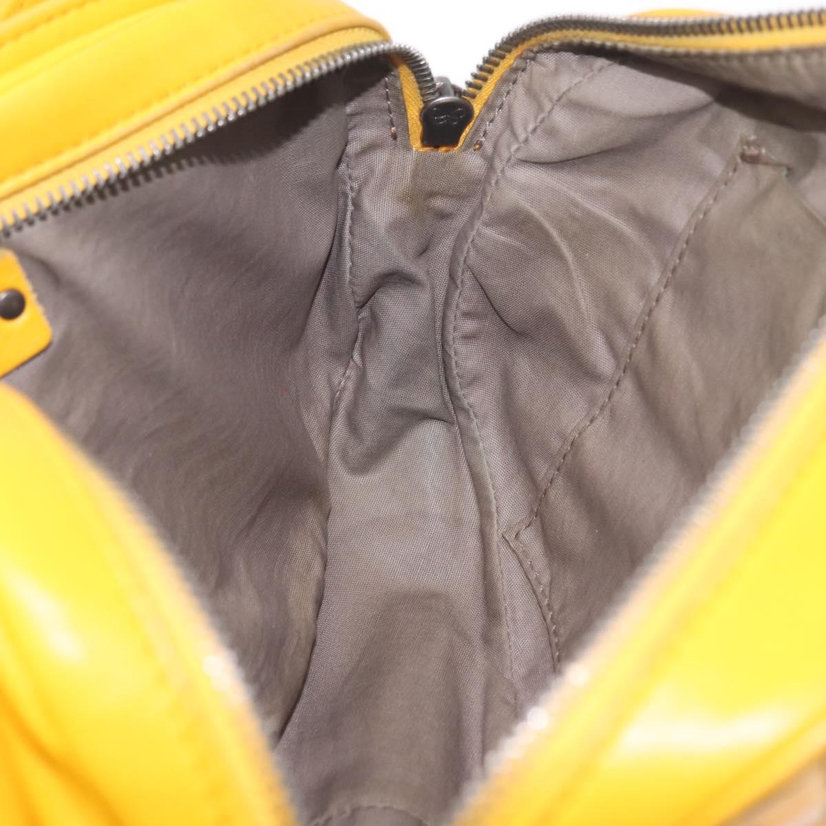 Bottega Veneta MAXI INTRECCIATO Waist Bag Leather Yellow Auth ka6940A