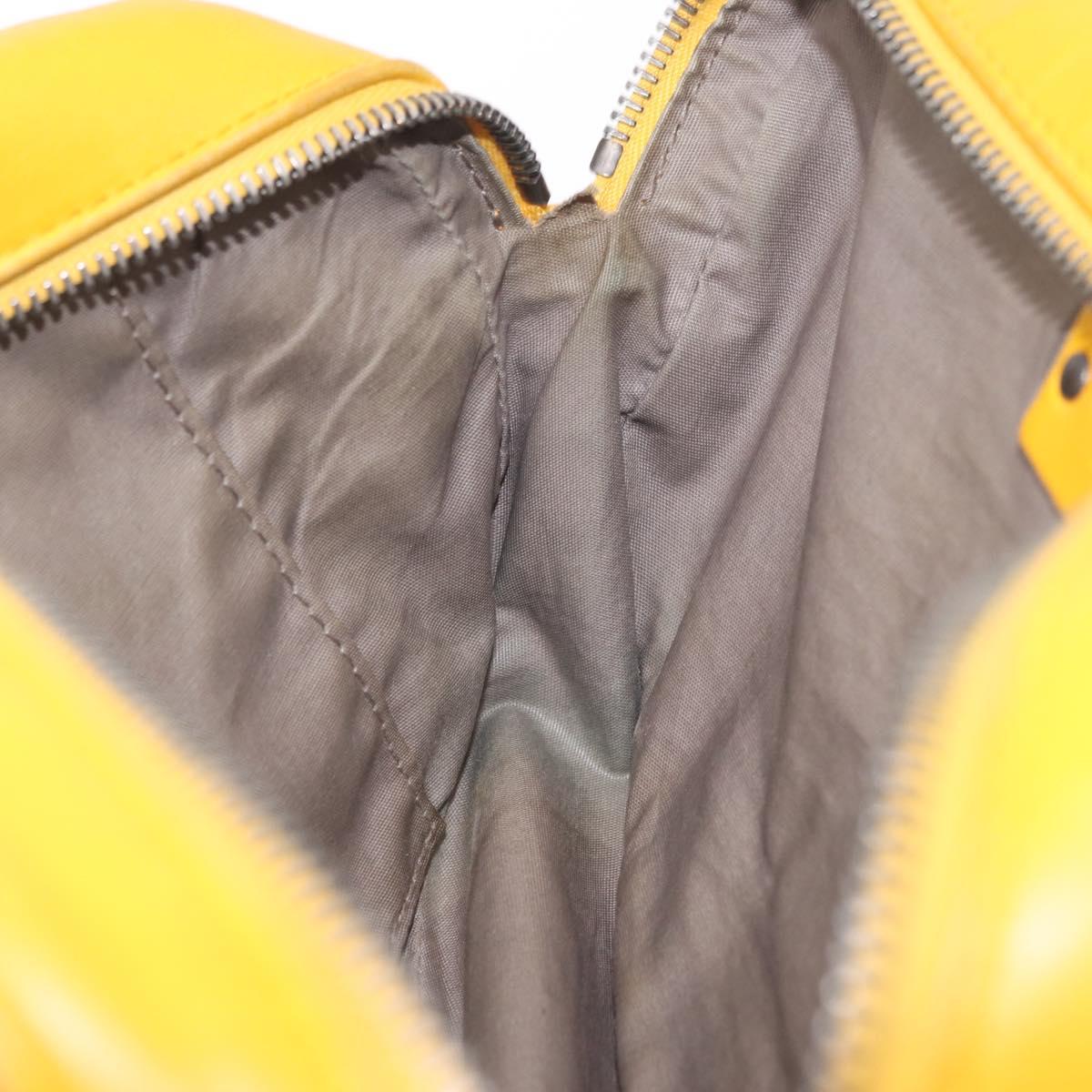 Bottega Veneta MAXI INTRECCIATO Waist Bag Leather Yellow Auth ka6940A