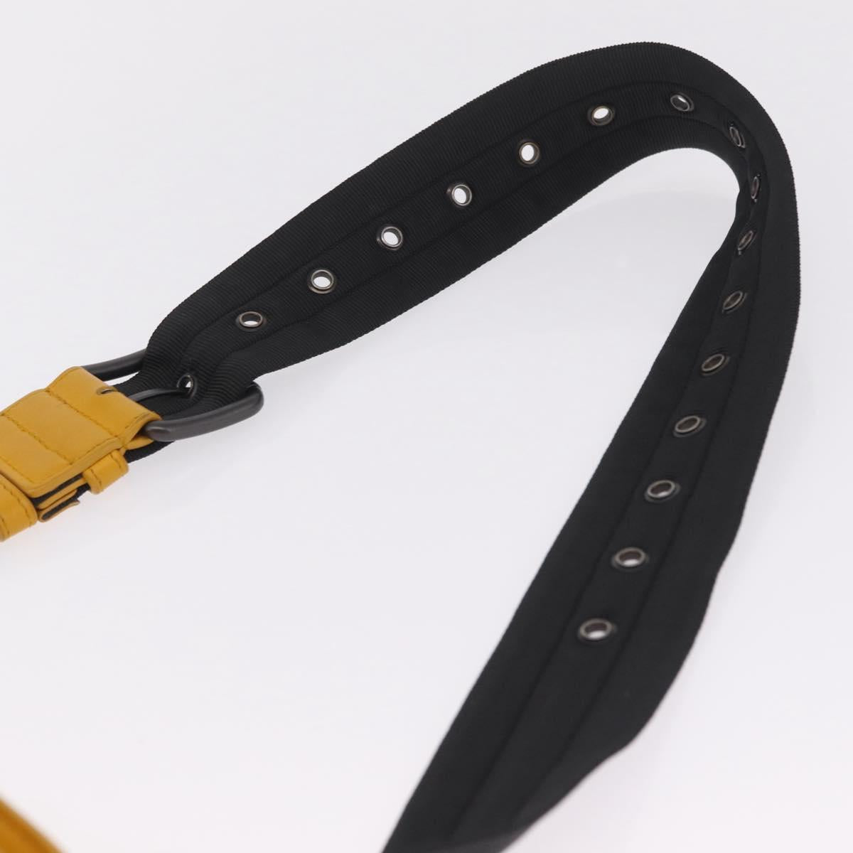 Bottega Veneta MAXI INTRECCIATO Waist Bag Leather Yellow Auth ka6940A